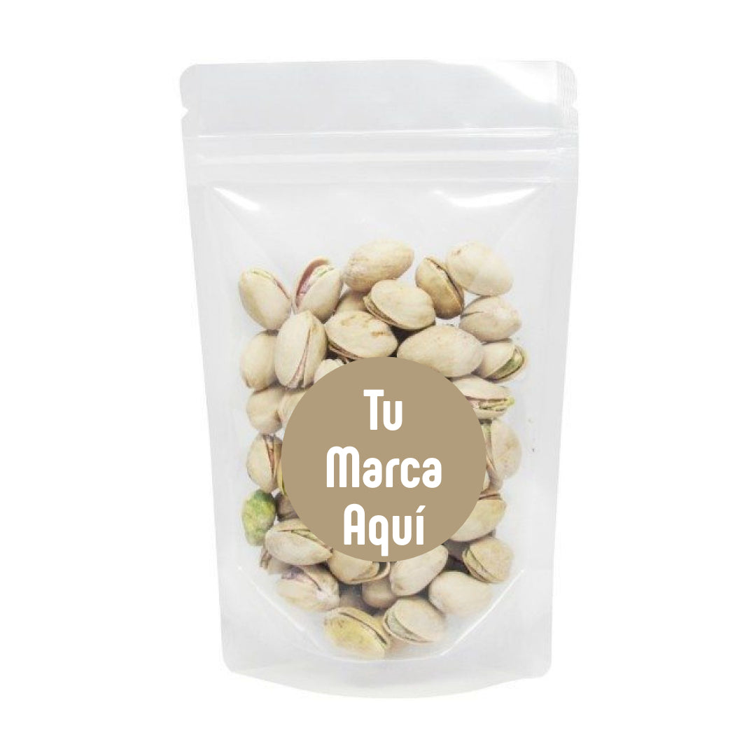 Bolsa con pistaches personalizados con la marca de tu empresa o de tu evento